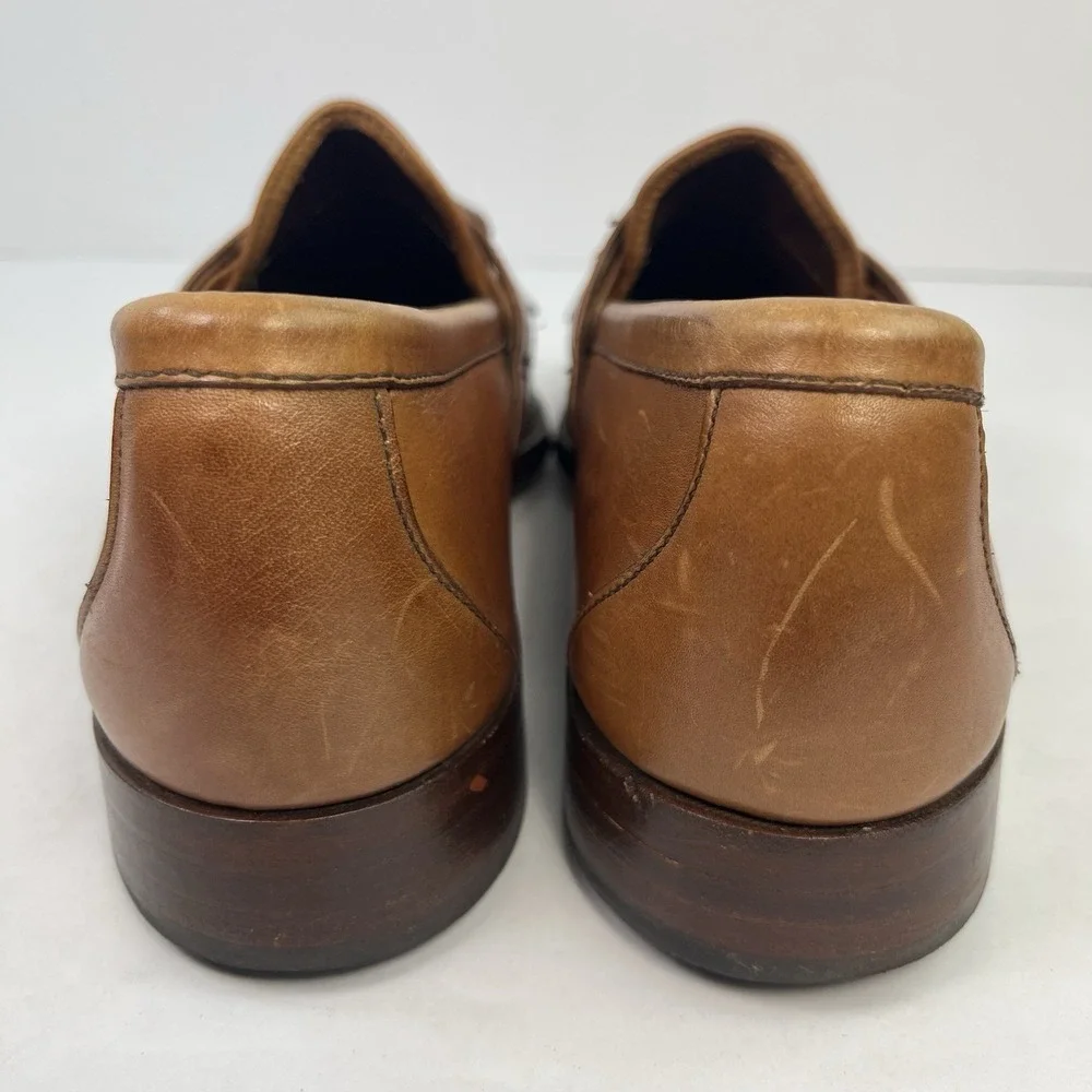 Allen Edmonds Enfield Brown Leather Kiltie Tassel Loafers Slip On Size 8.5D